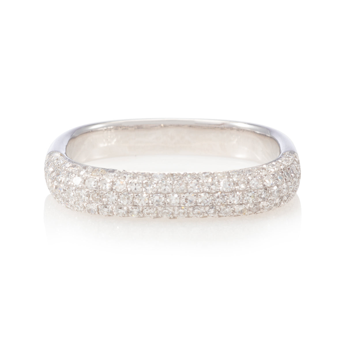 Pave Square Ring