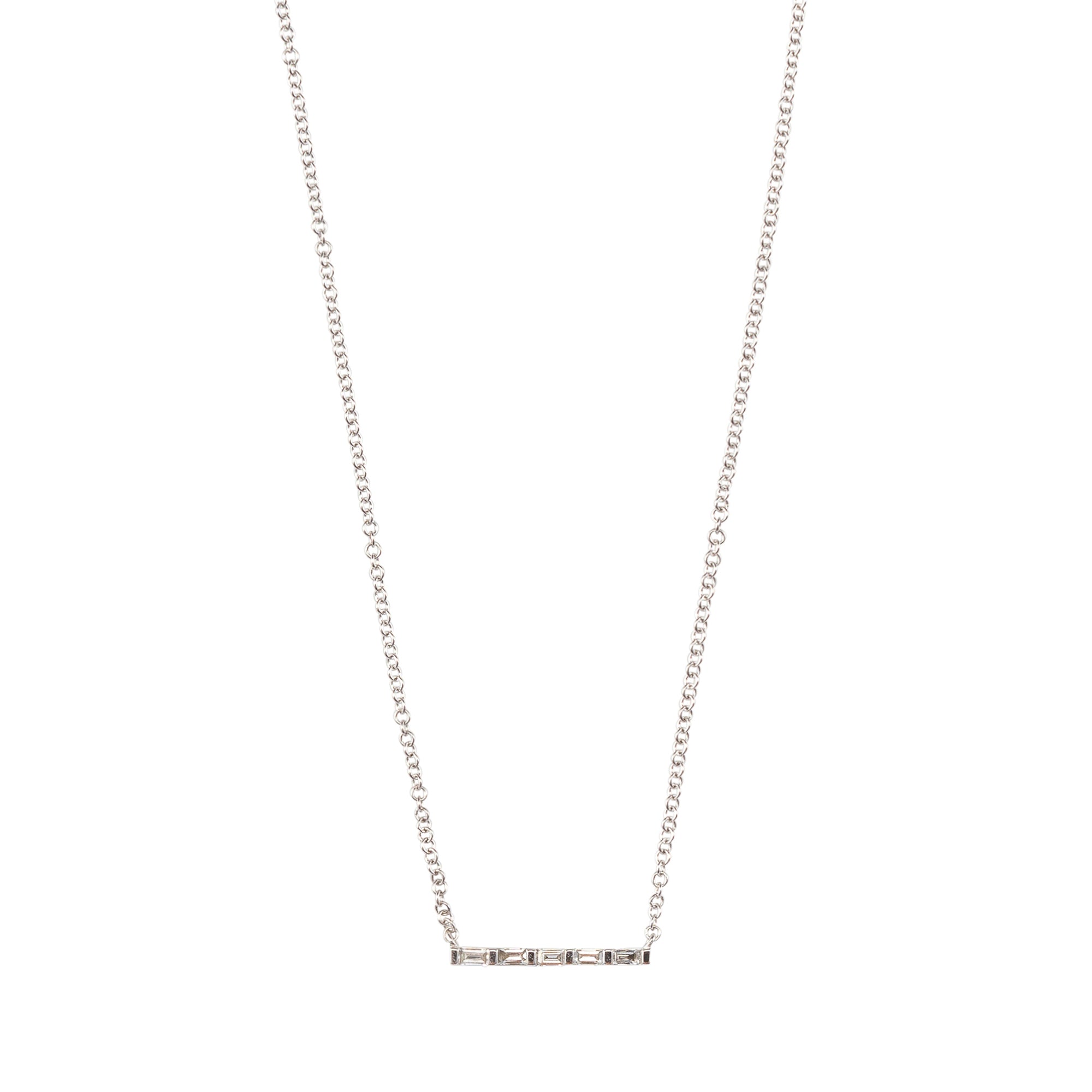 Petite London Baguette Bar Necklace
