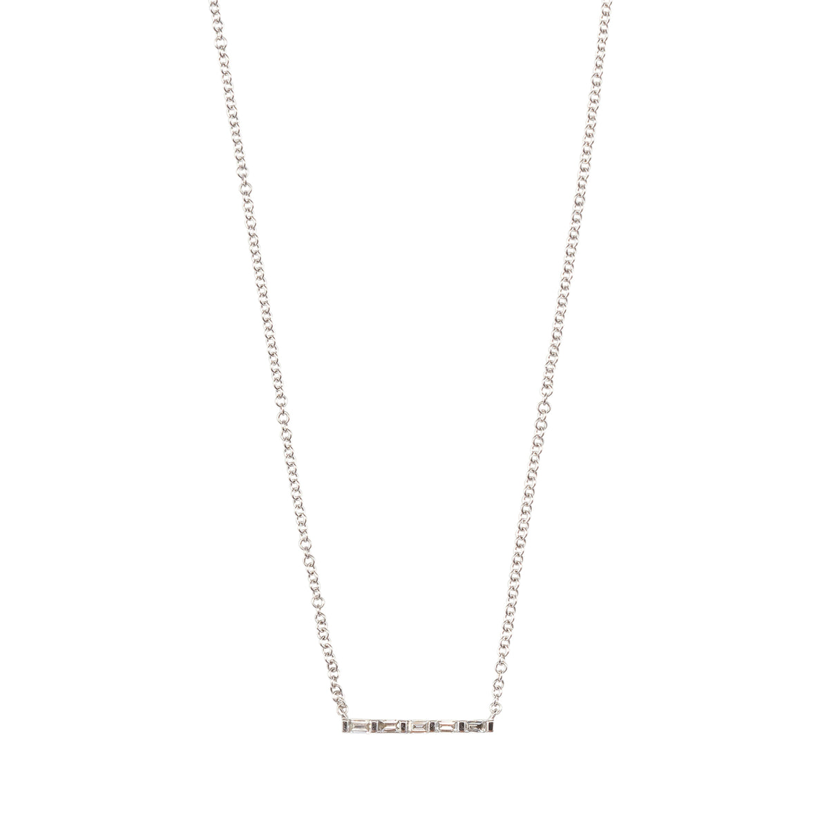 Petite London Baguette Bar Necklace