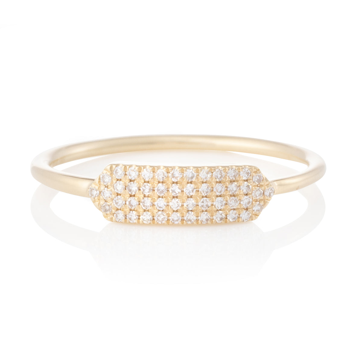 Petite Pave Shield Ring