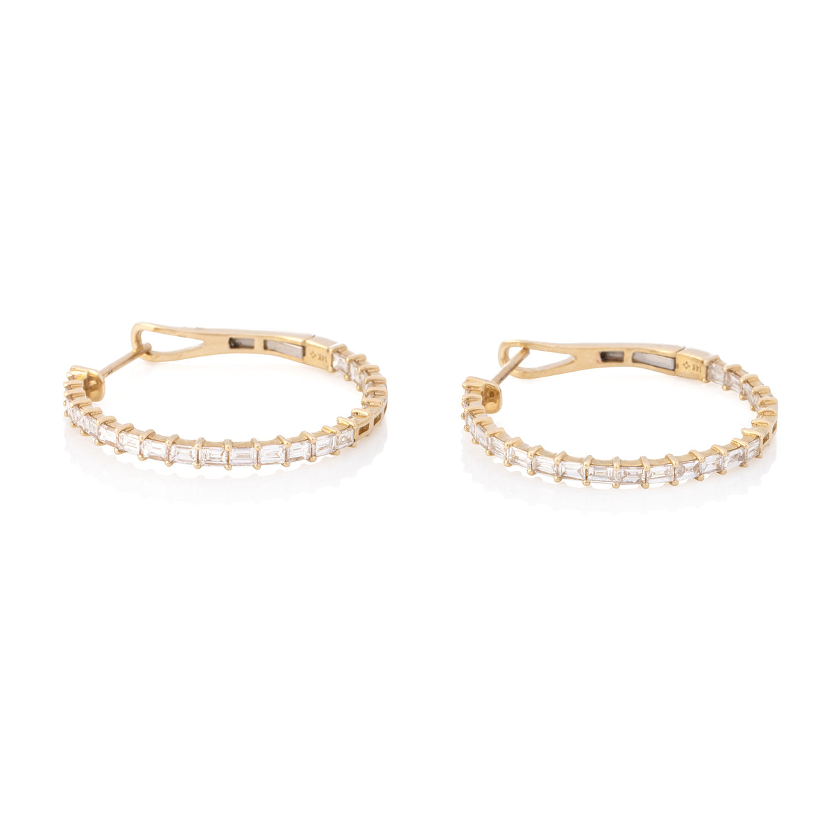 Petite Riviera Baguette Hoops