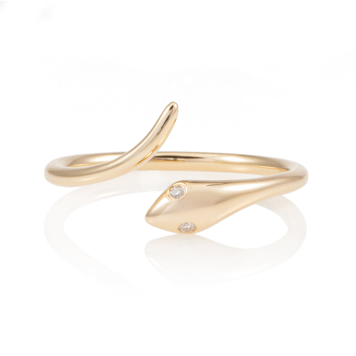 Solid Gold Snake Ring