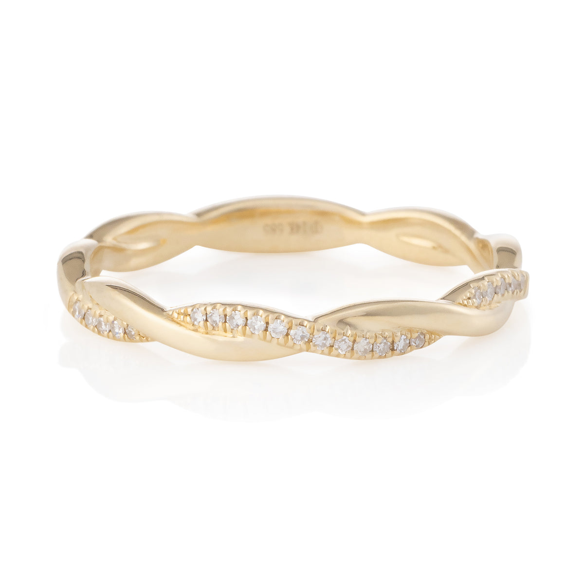 Solid Gold and Diamond Infinity Ring