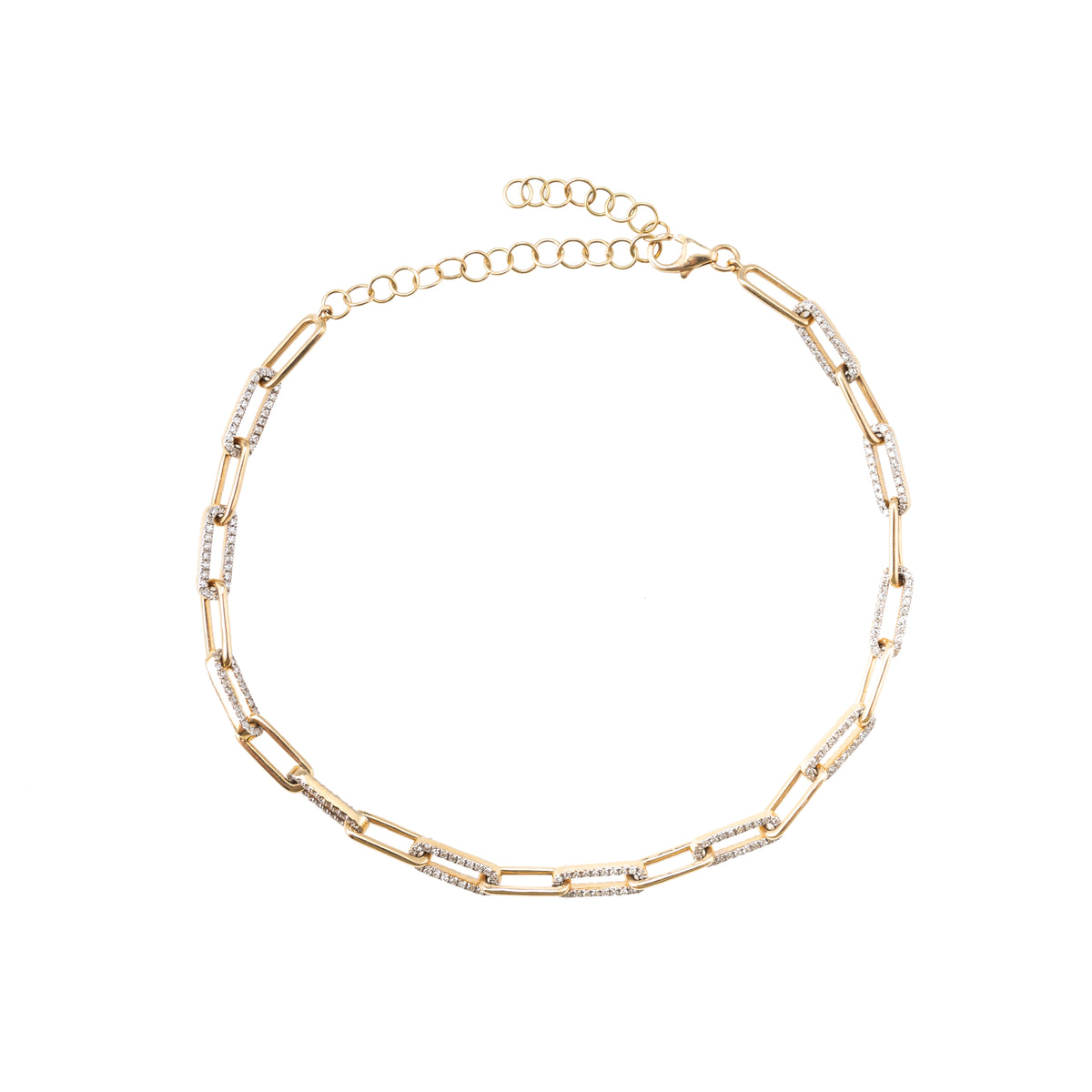 Grace Thin Link Diamond Chain Link Bracelet