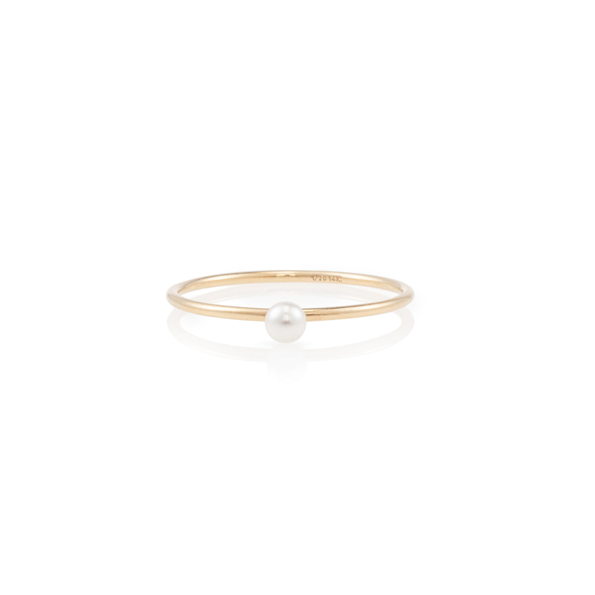 Thin Plated Pearl Ring