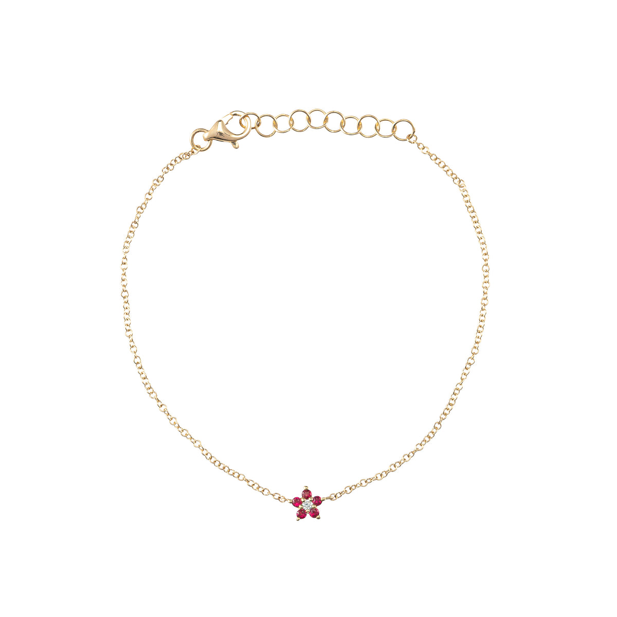 Tiny Flower Gemstone Bracelet