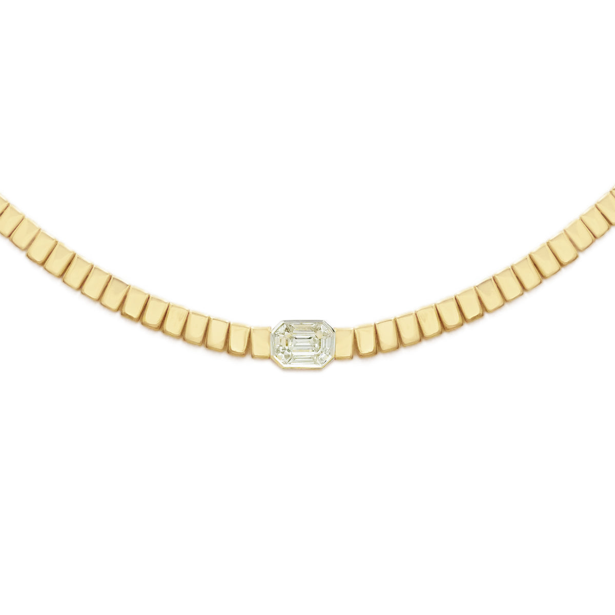 Vega Necklace with Illusion Hexagon Diamond