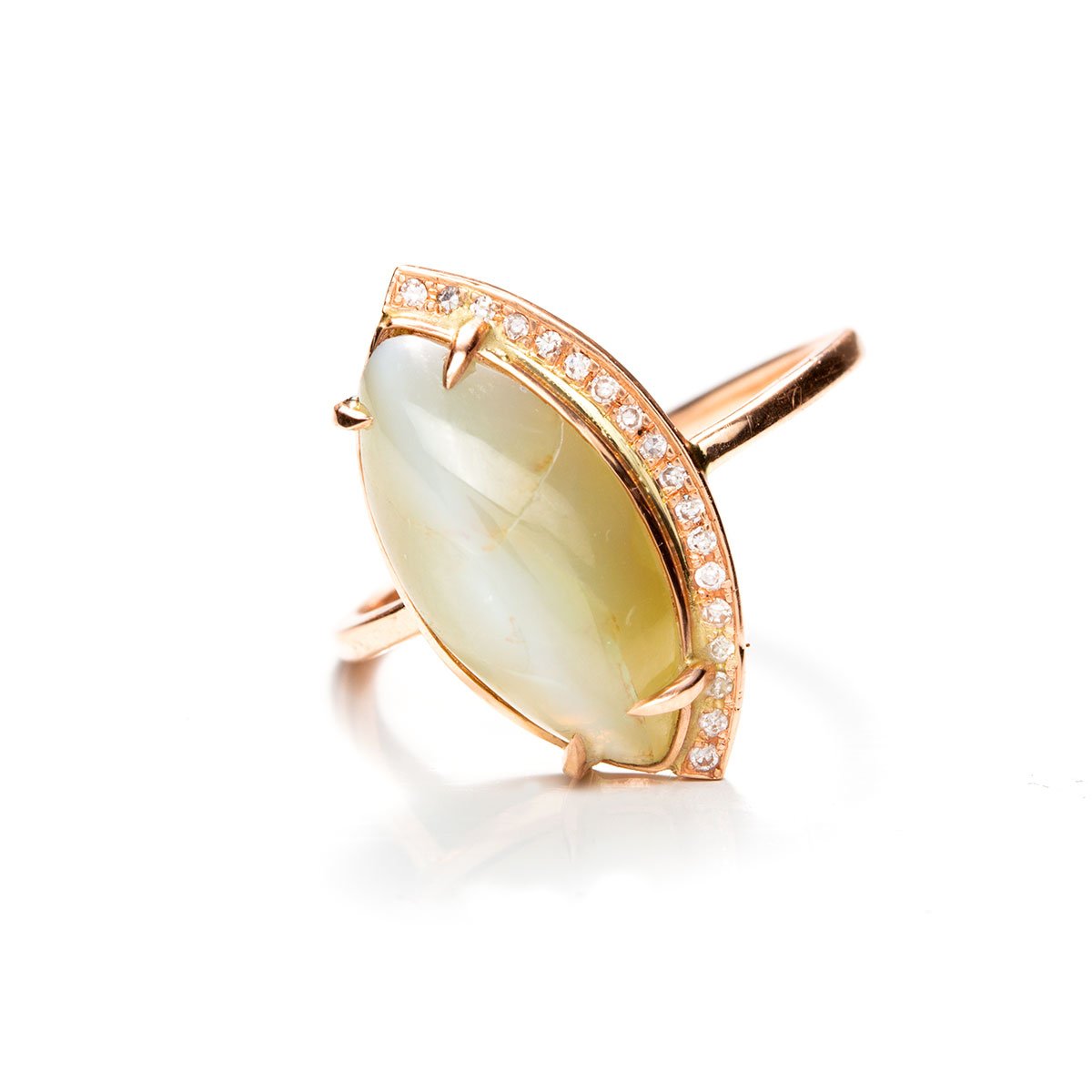 Cat Eye Crescent Ring-Rings-Zofia Day Co.