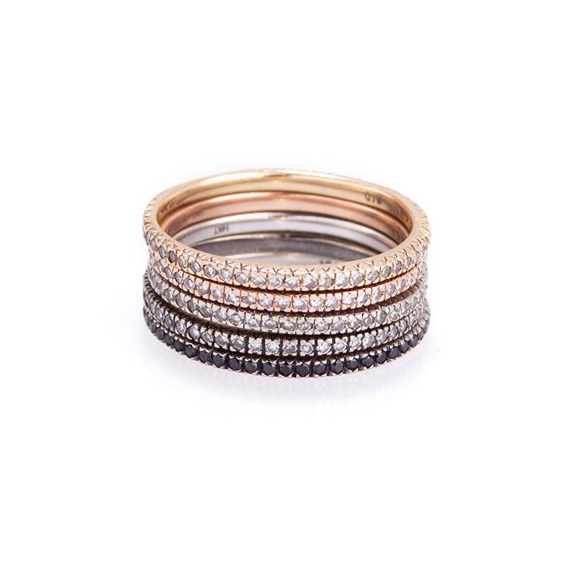 Diamond Stack Ring-Rings-Zofia Day Co.