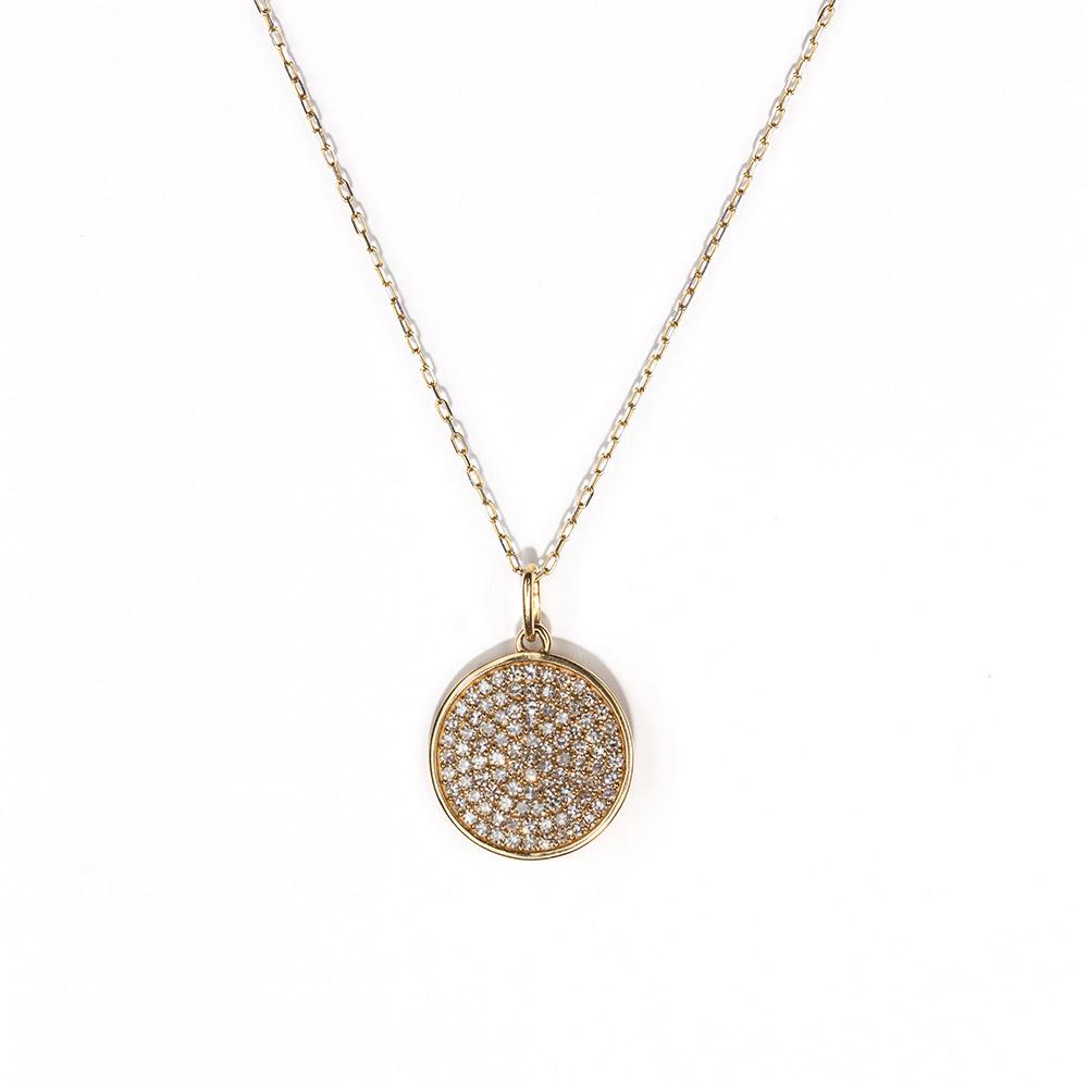 Large Diamond Moon Necklace-Necklaces-Zofia Day Co.