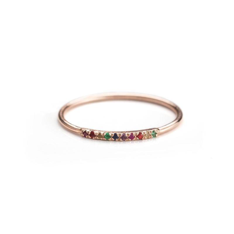 Little Rainbow Ring-Rings-Zofia Day Co.