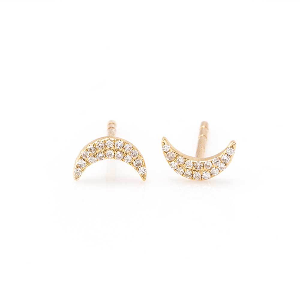 Mini Moon Studs-Earrings-Zofia Day Co.