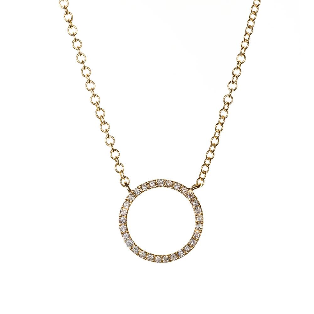Mini Open Moon Necklace-Necklaces-Zofia Day Co.