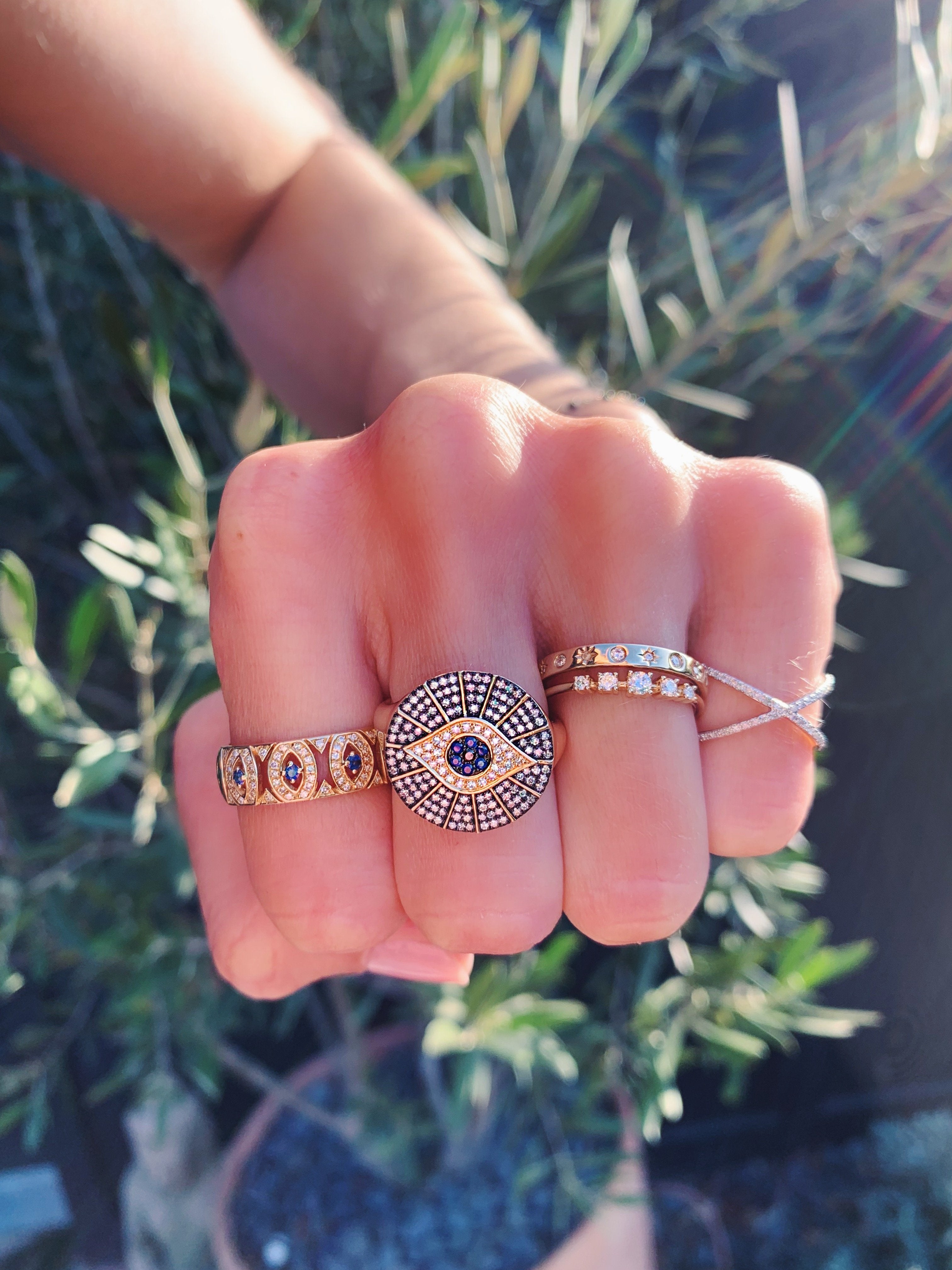 Adjustable Evil Eye Ring – RishiRich Jewels