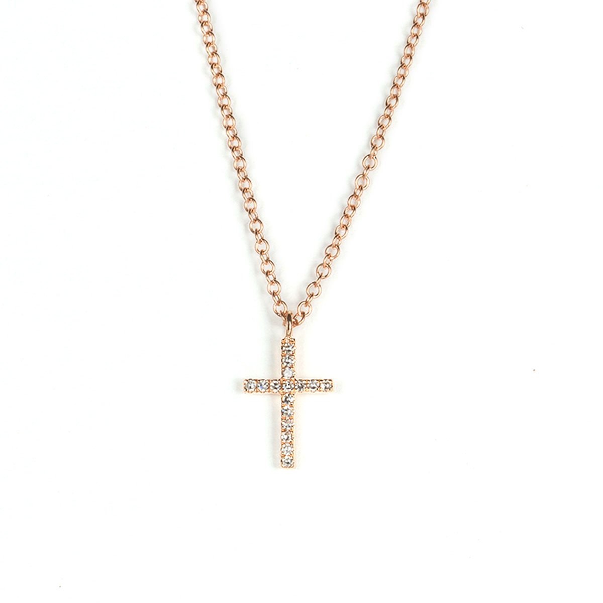Petite Cross Necklace-Necklaces-Zofia Day Co.