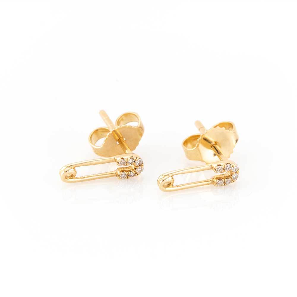 Petite Safety Pin Studs-Earrings-Zofia Day Co.
