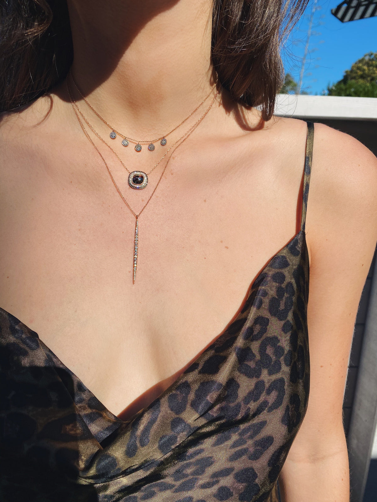 Rough Cut Black Diamond Necklace-Necklaces-Zofia Day Co.