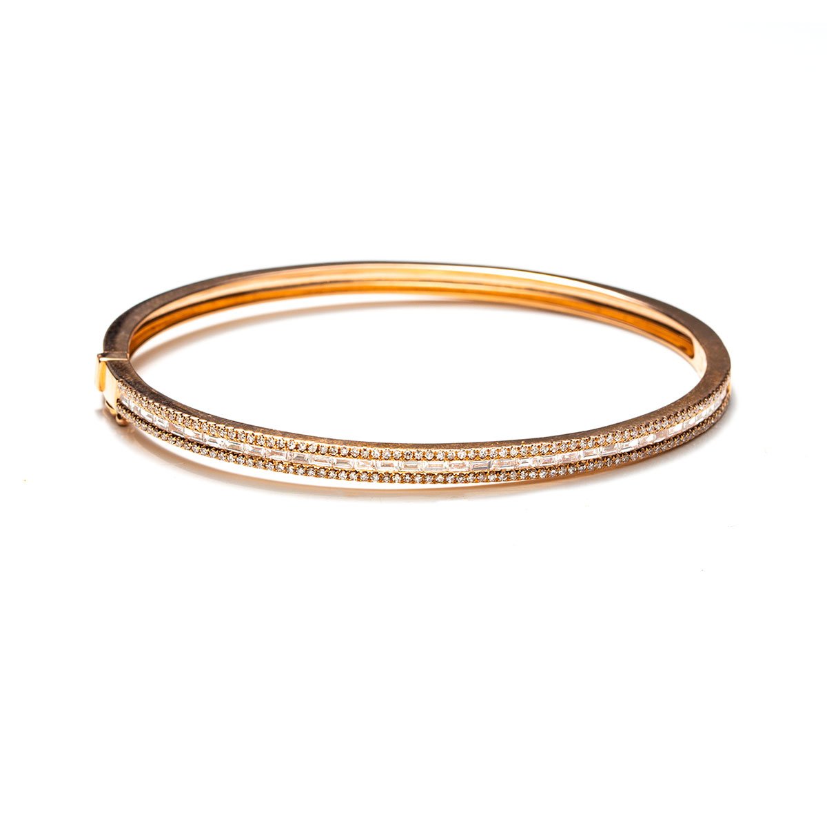 Sia Baguette Bangle-Bracelets-Zofia Day Co.