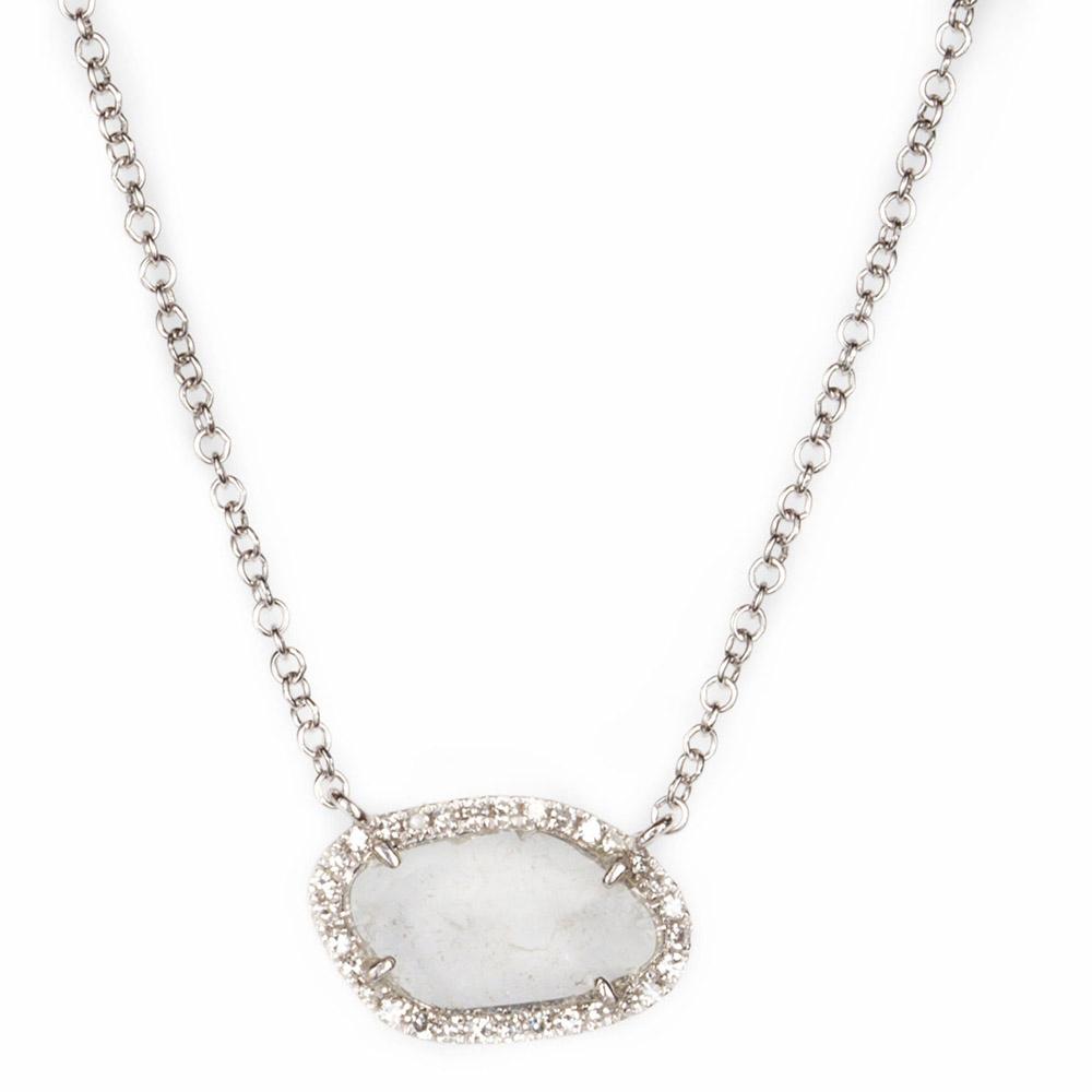 Single Slice Diamond Necklace-Necklaces-Zofia Day Co.