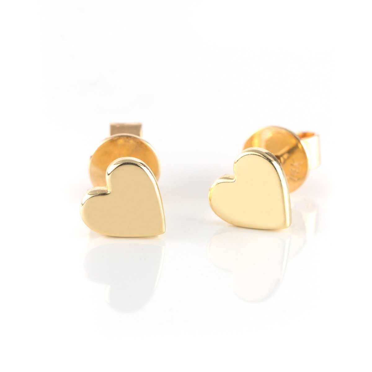 Solid Gold Love Studs-Earrings-Zofia Day Co.