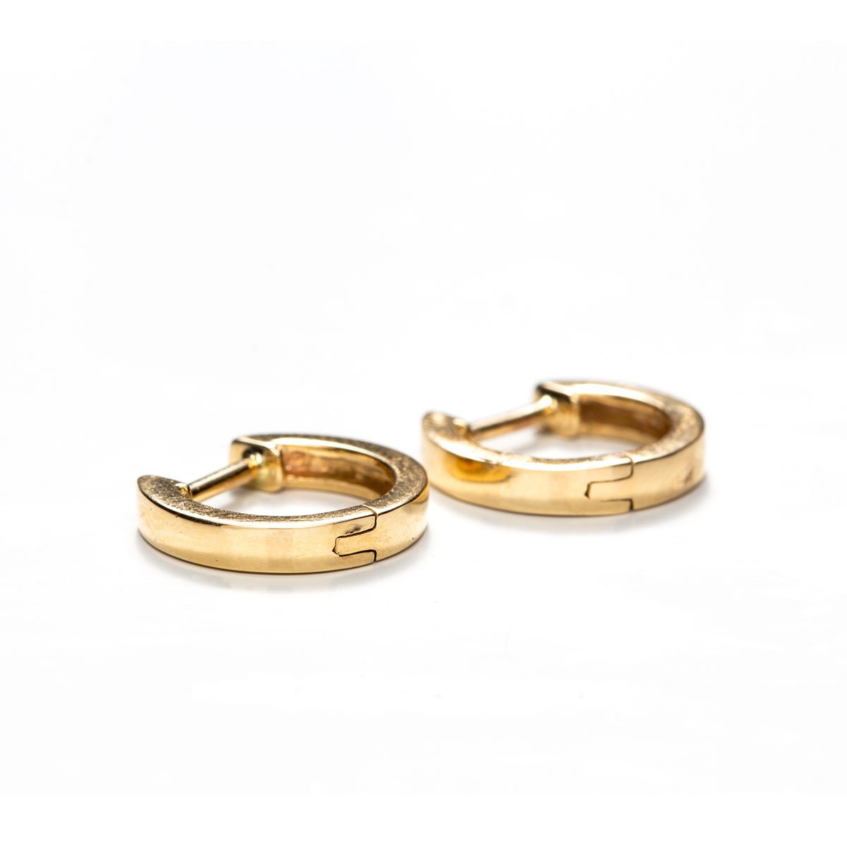 Solid Gold Medium Huggies-Earrings-Zofia Day Co.